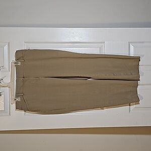 Talbots Petites Curvy Khaki Tan Dress Pants Work Office Plus Size 14P